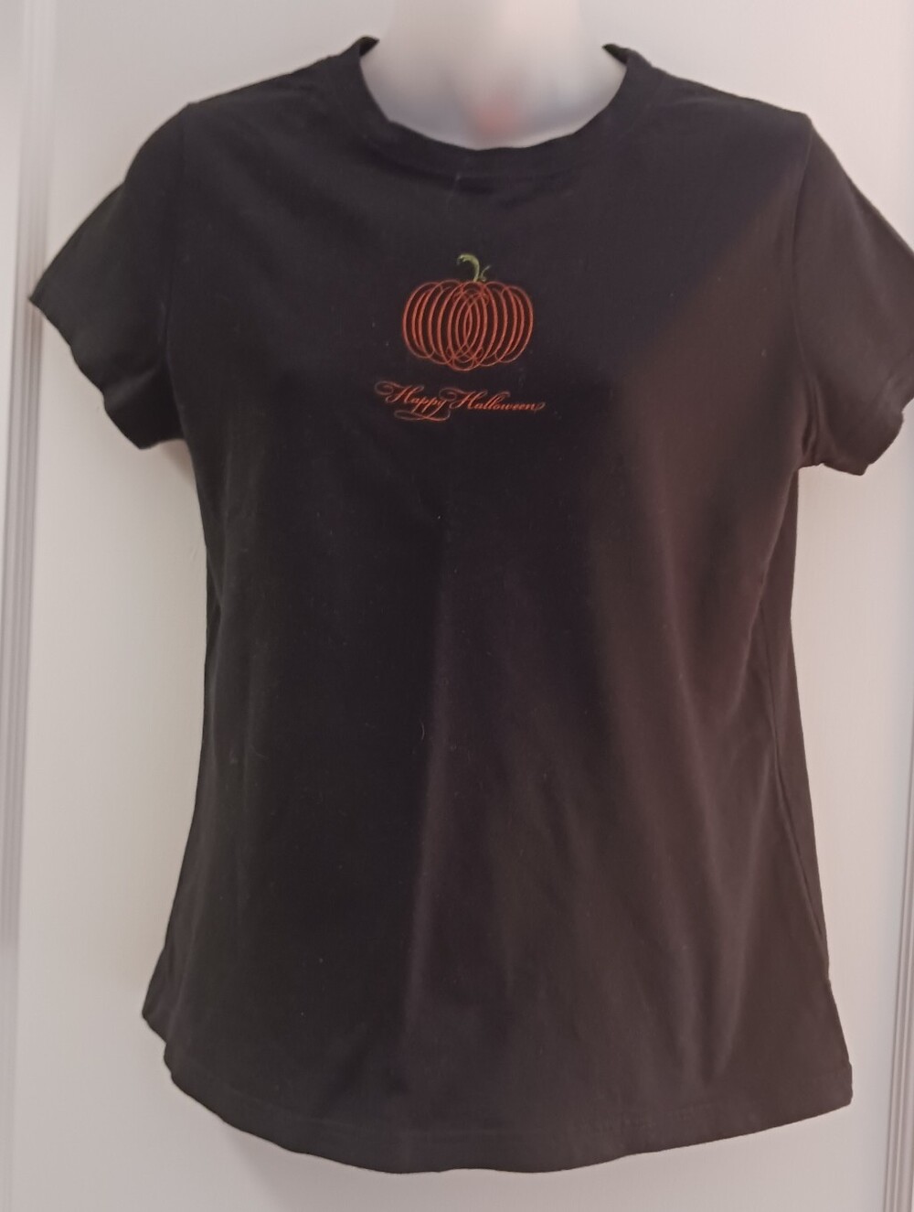 Black Halloween Pumpkin Graphic Tee